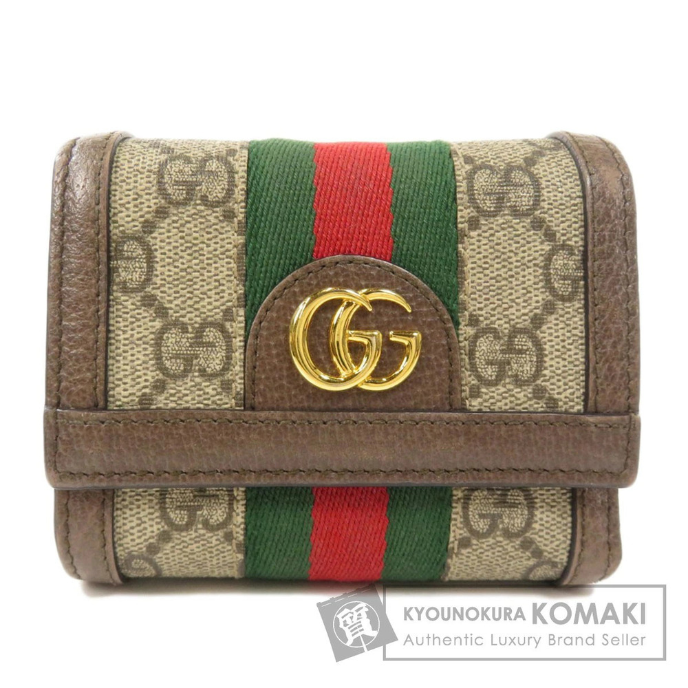 Gucci Ophidia GG Compact Wallet Bi fold Wallet Leather